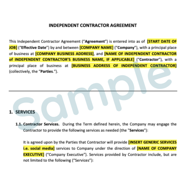 The Independent Contractor Agreement - Image 3